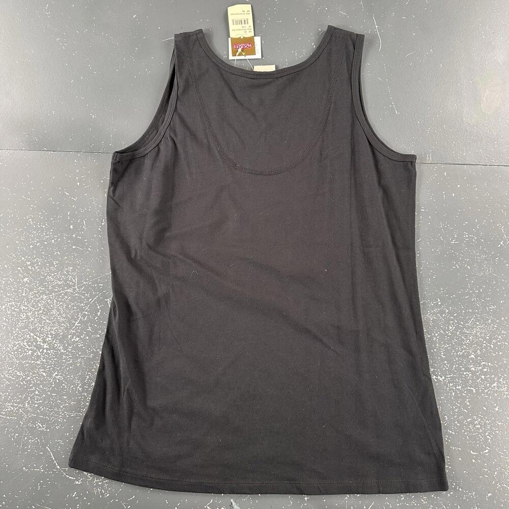 Rockies Western Tank Top Womens XL Black Floral Graphic Basic Baselayer NWT - Picture 6 of 6